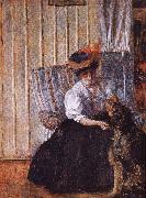 Edouard Vuillard Her dog Sweden oil painting artist